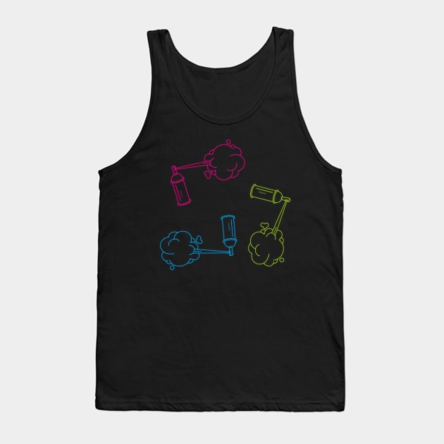 Spray Can Neon Tank Top by madebystfn